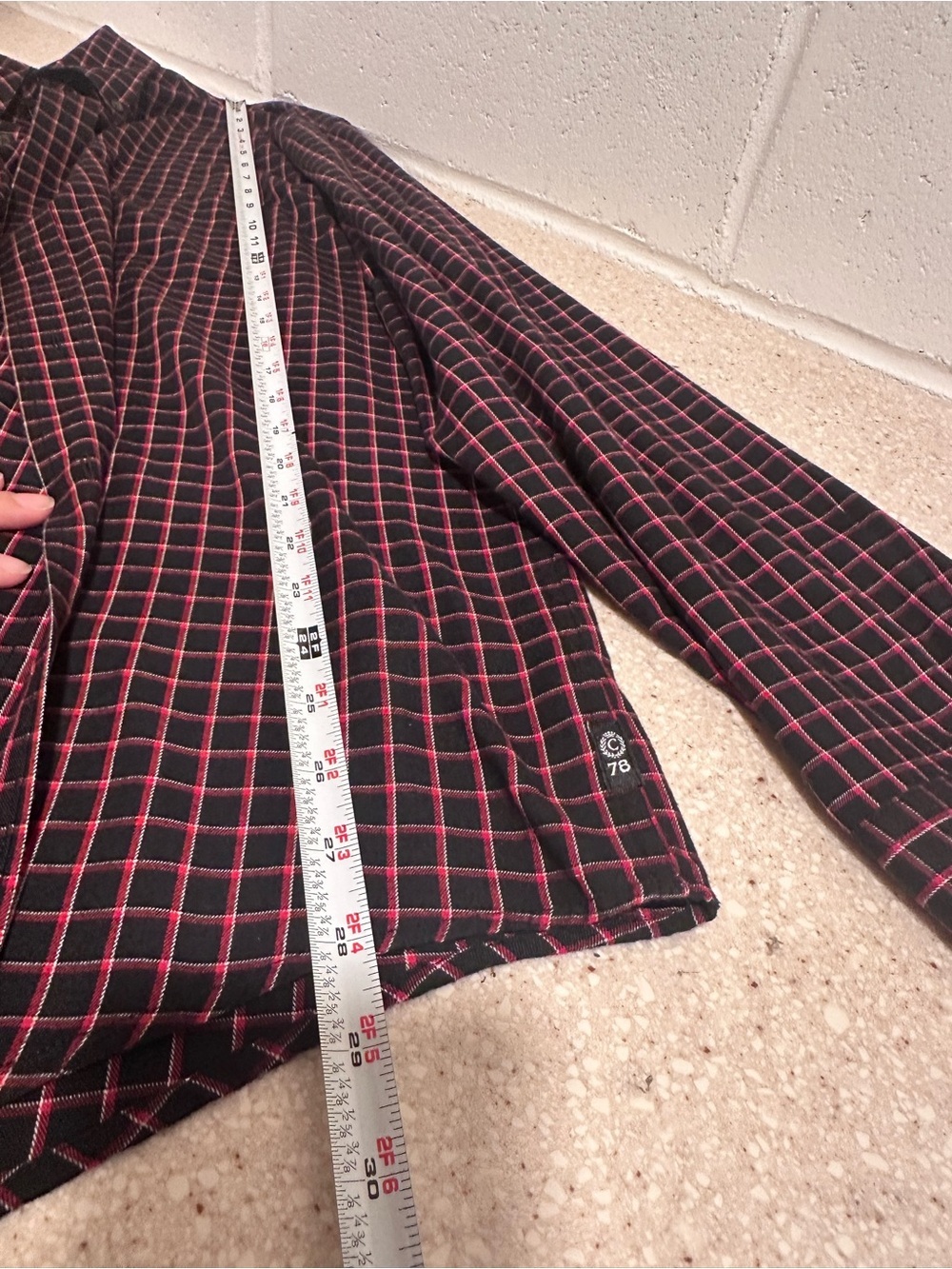 Chaps Mens Long Sleeve Button Down Shirt Red Black Plaid Cotton Size XL - Picture 10 of 11